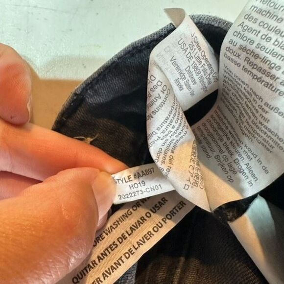 Madewell Cali Demi-Boot Jeans Bellspring Charcoal Black Button Fly Size 26 - Picture 9 of 13